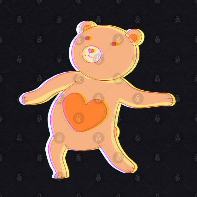 Orange dancing bear by L’étoile stéllaire